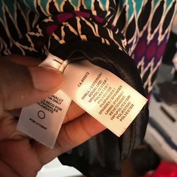 Laundry -Design V-Neck MultiColoured Lined Dress - Picture 5 of 5